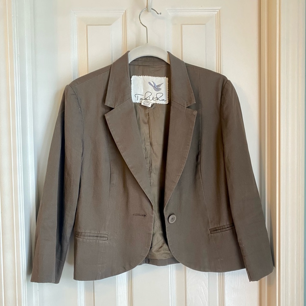 ANTHROPOLOGIE Brown Blazer Size 8